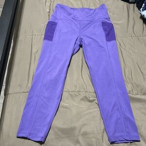 Purple Ebb and Flow Leggings. Size Medium.